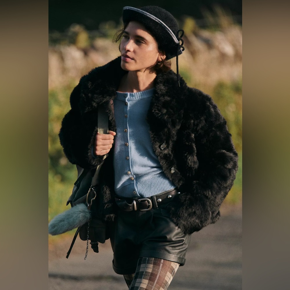 Free People Charcoal Teddy Jacket
